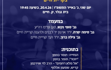 עצרת זיכרון מרכזית קריית חיים: ״השכול יזכור״