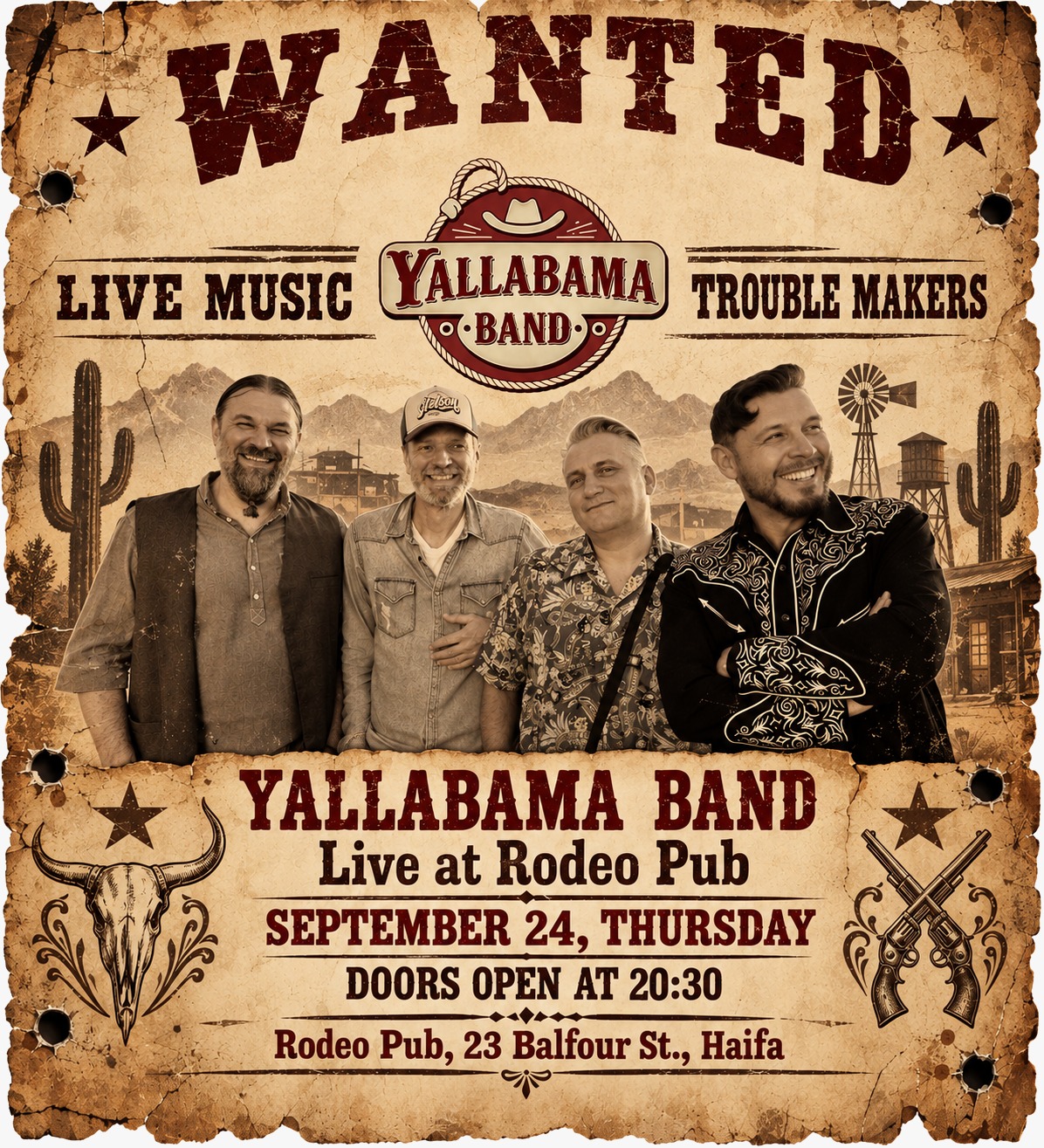 מסיבת רוקבילי עם Yallabama Band